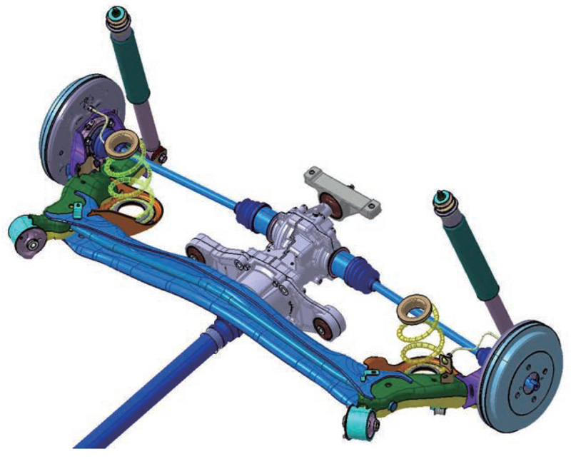 Torsion beam rear suspension